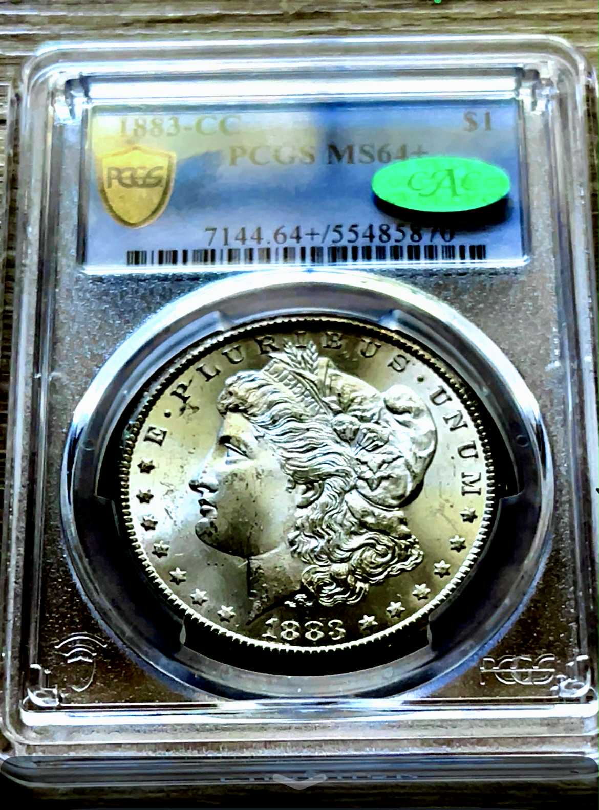 0acb5c75-bacb-4b2b-b9ab-31761d4401b9 【希少W鑑定済】1883年 カーソンシティ モルガンダラー MS64+ PCGS & CAC ダブル鑑定済み - 画像 (7)