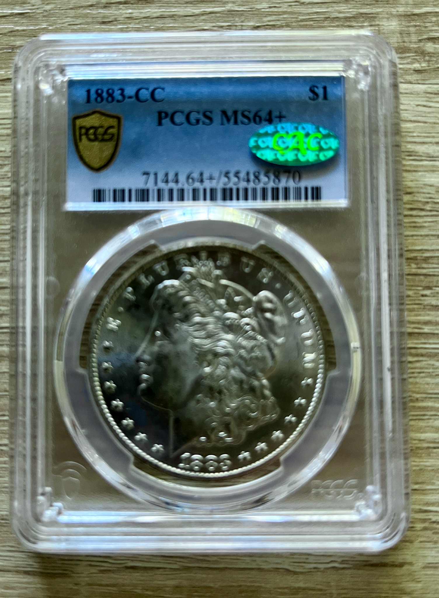 92795c6f-4f4a-46e5-ad33-110862aa0b21 【希少W鑑定済】1883年 カーソンシティ モルガンダラー MS64+ PCGS & CAC ダブル鑑定済み - 画像 (6)