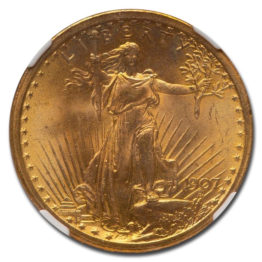 【高鑑定$20金貨】1907年セント・ゴーデンズ・ダブルイーグル$20金貨ngc鑑定ms 66 高品質 【高鑑定$20金貨】1907年セント・ゴーデンズ・ダブルイーグル$20金貨ngc鑑定ms 66 高品質