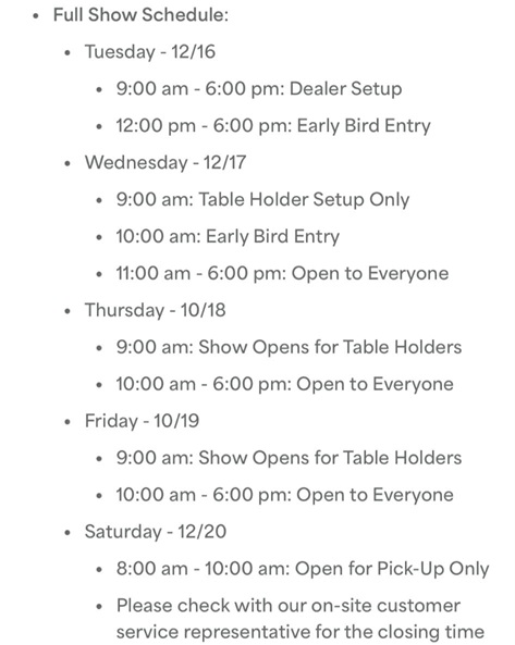 pcgsショースケジュール