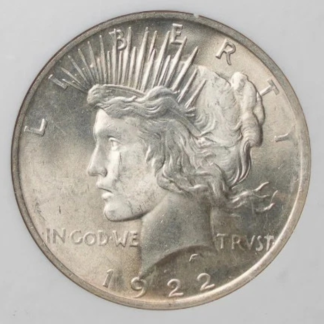 【鑑定済み・高品質】1922年ピースダラーngc鑑定ms63銀貨：初めてのコレクションに最適