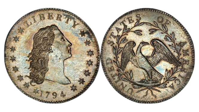 1794年フローイングヘア1ドル銀貨